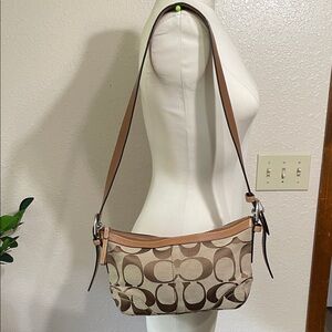 Coach Signature Brown Shoulder Bag